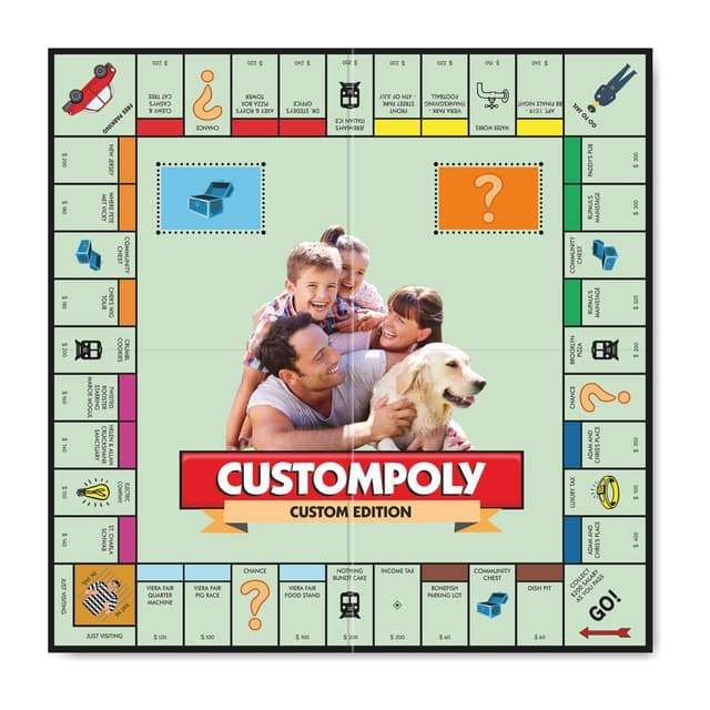 Custompoly Board Game-Board Game:  Customized Gift, Personalized Board Game, Mother&#39;s Day Gift, Personalized Gift, Valentine&#39;s Day