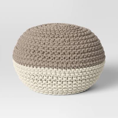 Cloverly Chunky Knit Pouf - Threshold&#153;