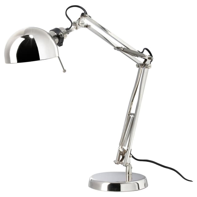 FORSÅ work lamp, nickel plated