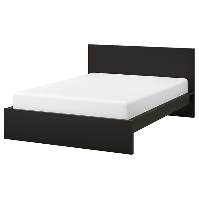 MALM bed frame, high, black-brown, 180x200 cm