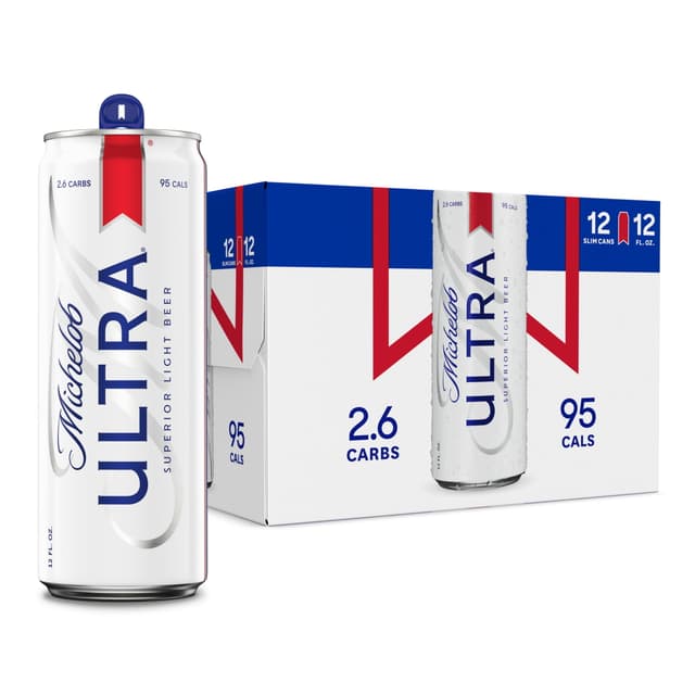 Michelob Ultra Superior American Light Lager Beer 12 pack 12 fl oz Aluminum Cans 4.2% ABV