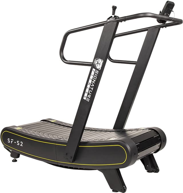 Signature Fitness SF-S2 Sprint Demon - Motorless Curved Sprint Treadmill with Adjustable Levels of Resistance - 300 lb Capacity