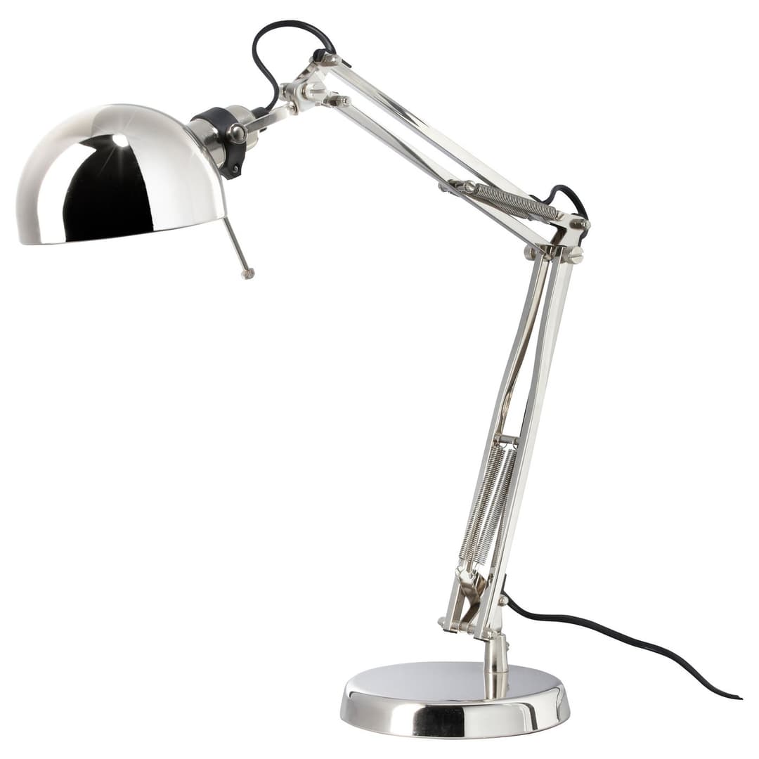 FORSÅ work lamp, nickel plated