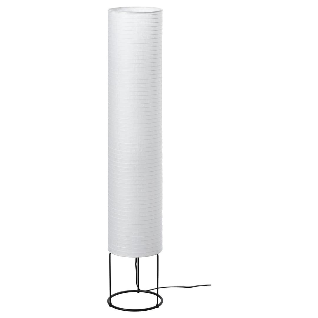STRANDAD floor lamp, white/black