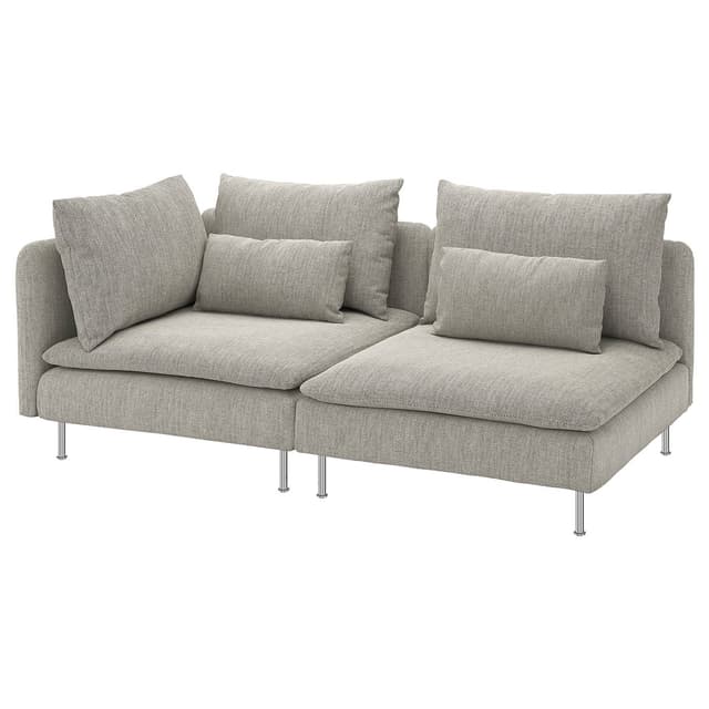 SÖDERHAMN sofa, with open end/Viarp beige/brown