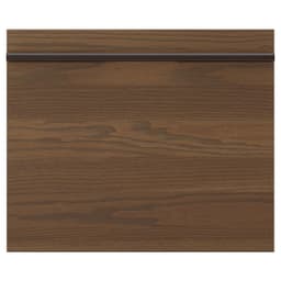 Drawer front, dark brown ash veneer, 18x15 "